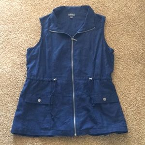 Women’s Navy drawstring vest large
